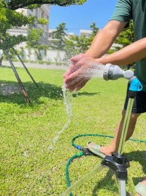 28" 8-Pattern spray lance with tripod and garden use foot switch